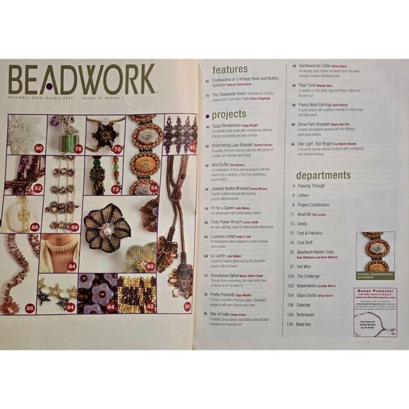 Beadwork Magazine December 2006 January 2007 Embellish A Button Bracelet - Picture 2 of 15